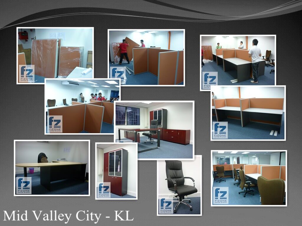 Completed office installation project by FIZONE OFFICE SYSTEM featuring workstations and modern furniture