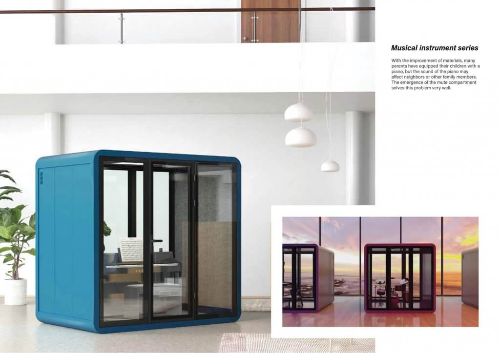 Modular office private cube workstation with enclosed panels and integrated desk by FIZONE OFFICE SYSTEM