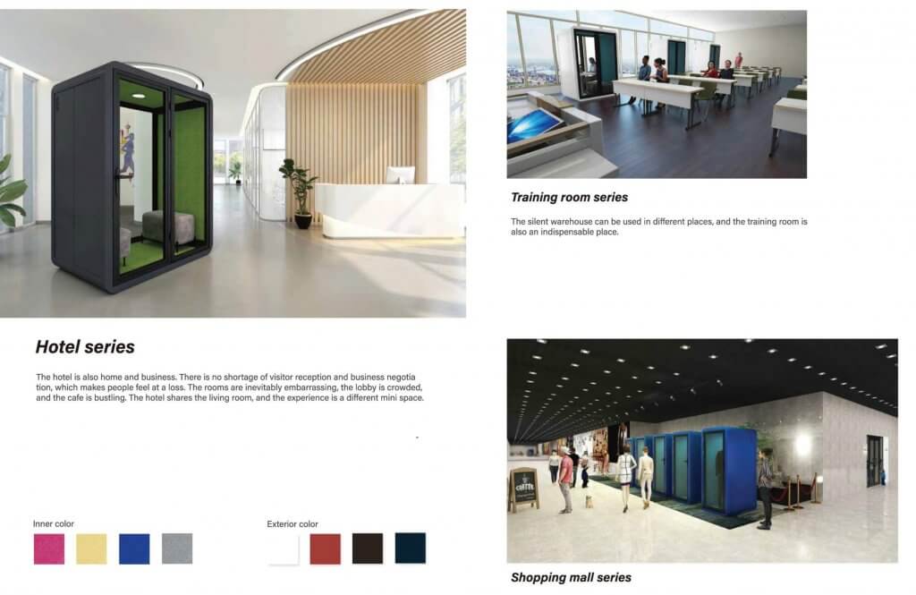 Modular office private cube workstation with enclosed panels and integrated desk by FIZONE OFFICE SYSTEM