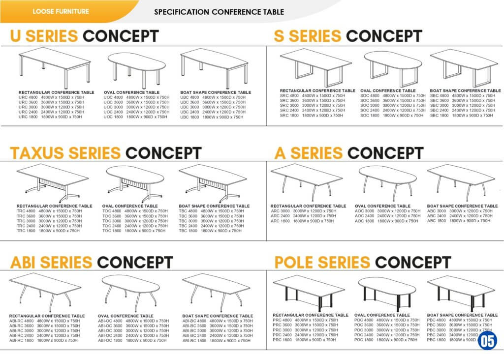 Modern conference tables by FIZONE OFFICE SYSTEM in various shapes and finishes for meeting rooms and boardrooms